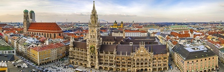Munich: Vista General con el Ayuntamiento