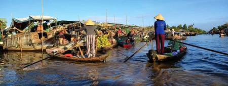 Delta del Mekong: Mercado Flotante